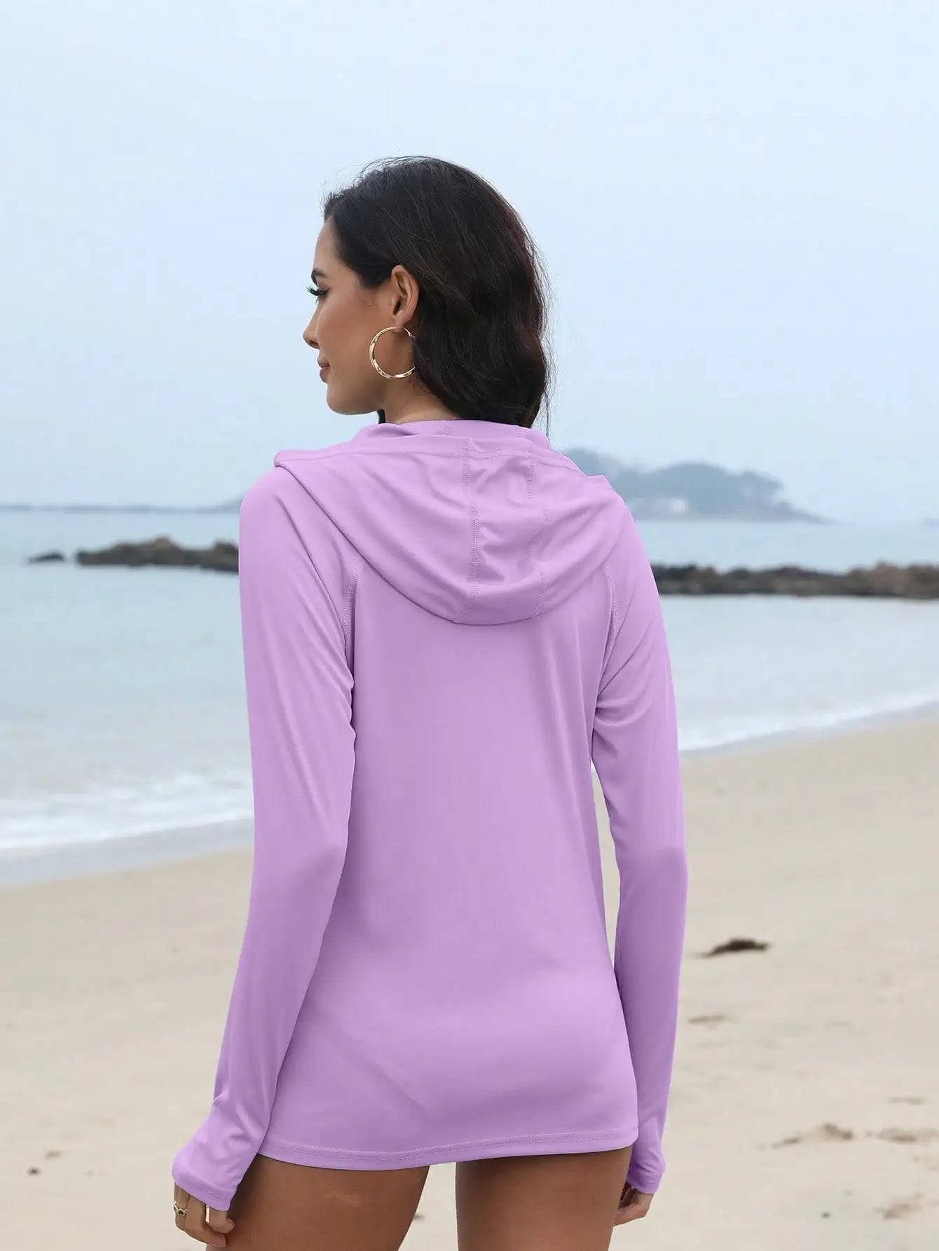 1Pcs Women's UPF 50+ Sunscreen Hoodie SPF Shirt Long-Sleeve T-Shirt Hiking Fishing Outdoor Fitness Running Shirt Lightweight Hoodie