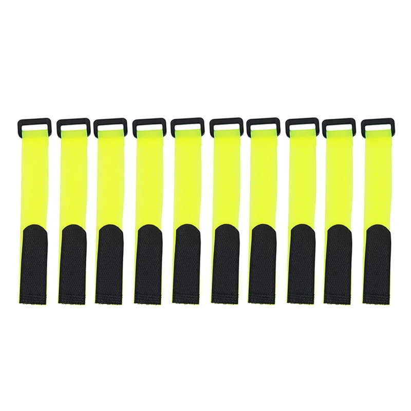 10pcs Fishing Rod Tie Holder Strap Suspender Fastener Hook Loop Ties