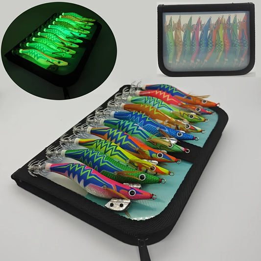 10 PCS Squid fishing bait squid hook sea fishing bait luminous