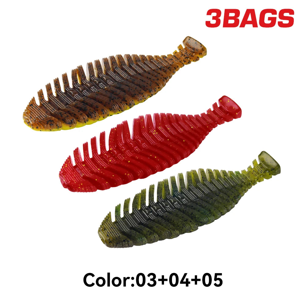 Kingdom 3-Pack Soft Shad Swimbaits (3.7" / 0.44 oz) for Bass & Pike