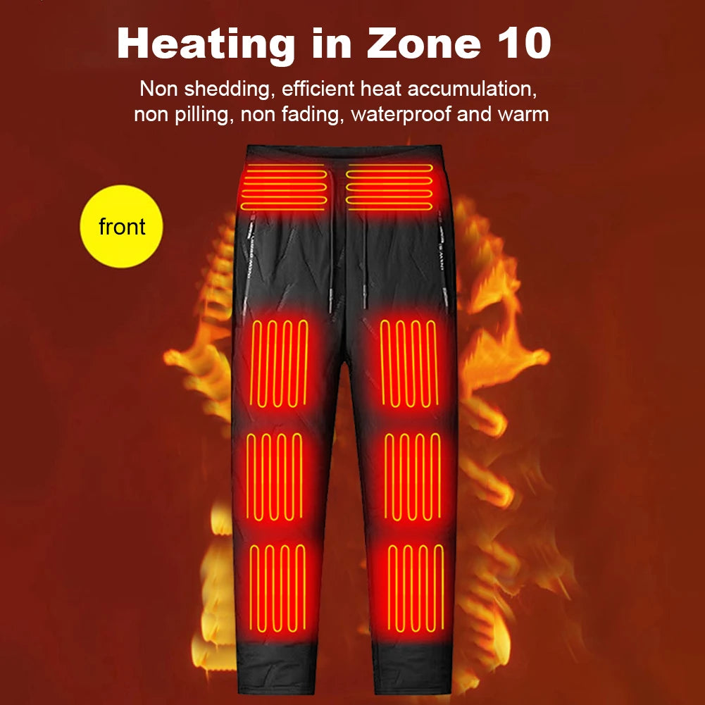 USB Unisex Heated Pants Waterproof Electric Thermal Pants