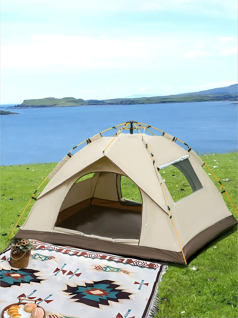 Outdoor shelter Sunshade Self-driving Travel Camping Tent Reactive tent 4 person waterproof
