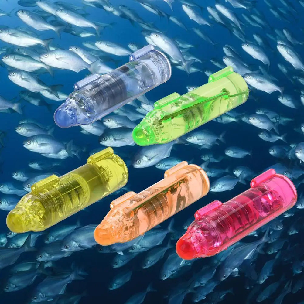 1-10PCS Underwater Mini Fish Lure LED Flashing Bait