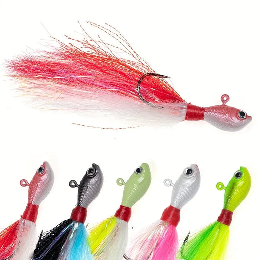 5-Pack 28g Realistic Deer Hair Sea Fishing Lures