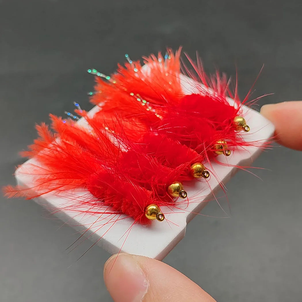 10-Pack Wooly Bugger Streamer Flies with Box for Trout, Bass & Carp
