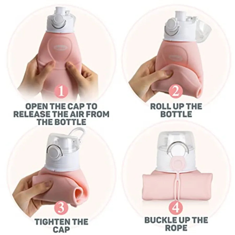 Collapsible Silicone Travel Water Bottle (750ml)