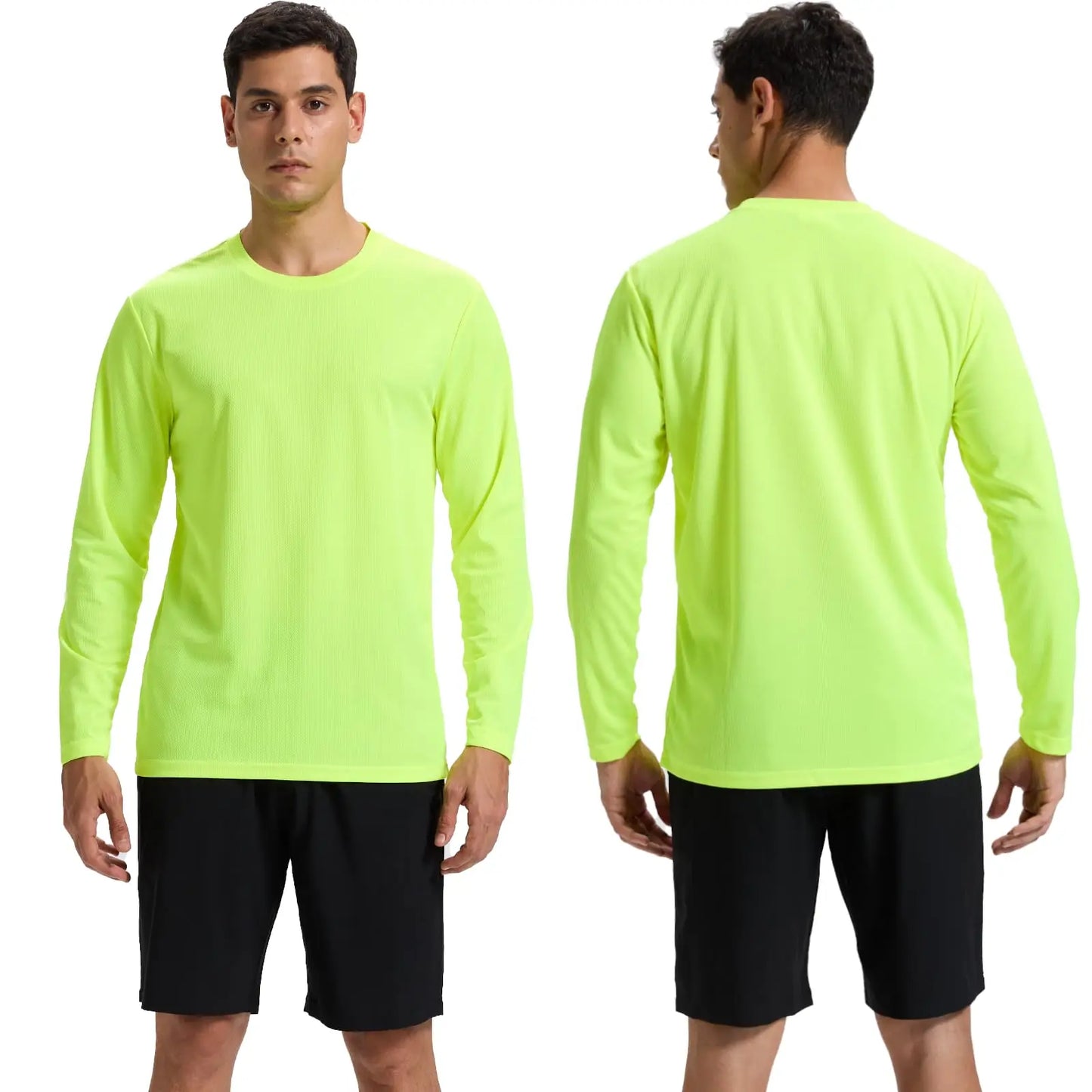 7 Pack Men's Long Sleeve Shirts Sun Protection Shirts Lightweight UPF 50+ Rash Guard for Running Workout Fishing