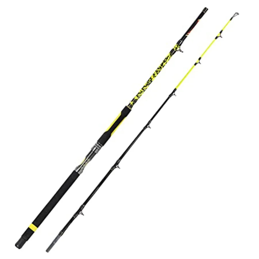 Catfish Fishing Rod 1 Piece 2 Piece Portable Travel Heavy Duty Catfish Fishing Pole for Outdoor Angling 6'6 7'6 8' 10'