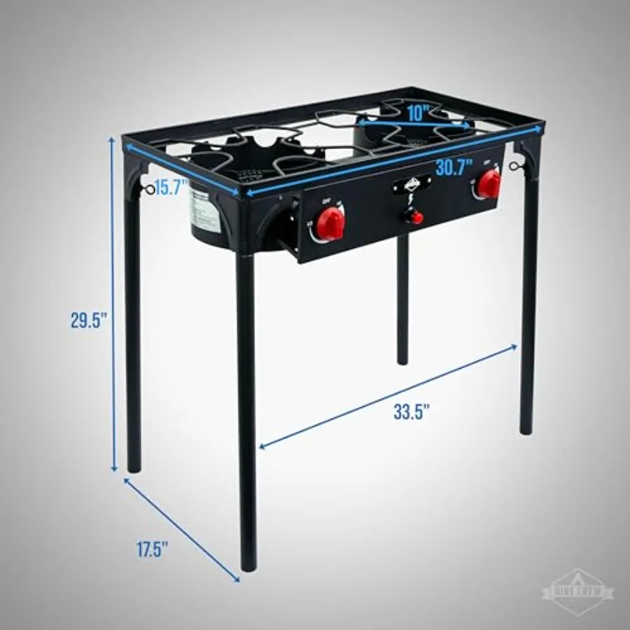 Hike Crew Auto Ignition 3-Burner Outdoor Gas Stove 225000 BTU Portable Propane