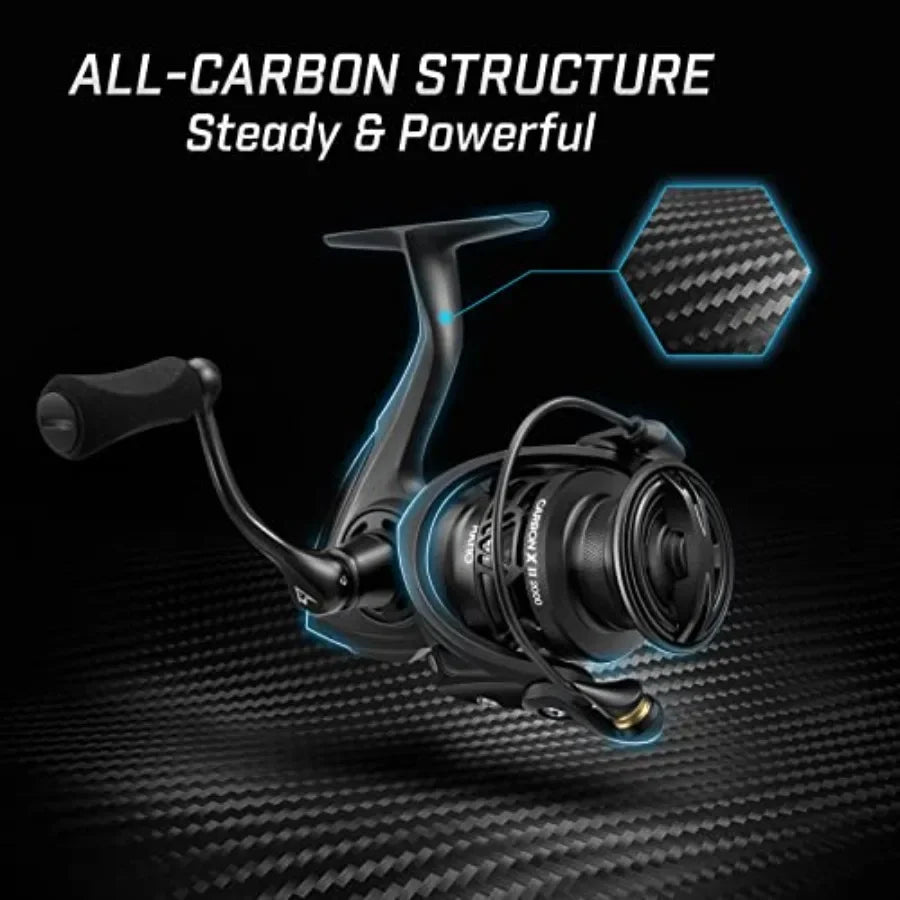 Carbon X II Spinning Reels Carbon Frame Rotor 22LBs Max Drag