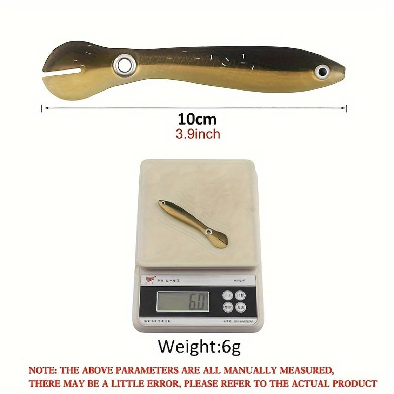5-Piece Bionic Soft Bait with Sliding Mechanism - Realistic 10cm / 3.9inch Artificial Bait