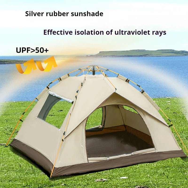 Outdoor shelter Sunshade Self-driving Travel Camping Tent Reactive tent 4 person waterproof