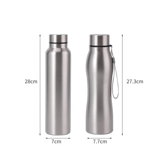 1000ml Rugged Single-Layer Stainless Steel Sports Water Bottle