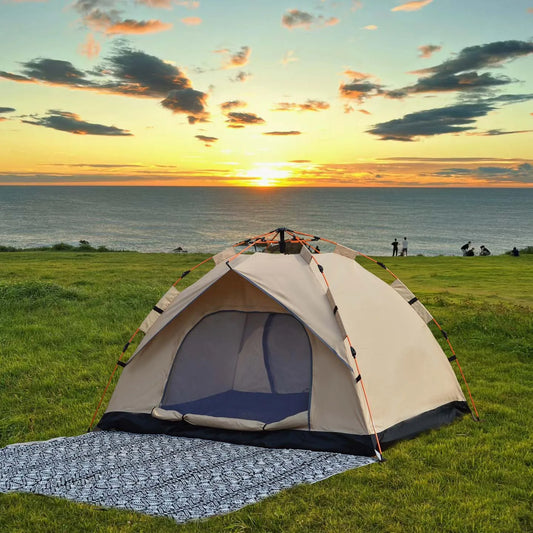Gold Series Instant Cabin Tent - 3-4 Person All-Season Shelter for Beach, Fishing & Outdoor Travel