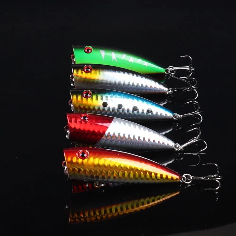 60-Pack Mixed Plastic Hard Fishing Lure Set
