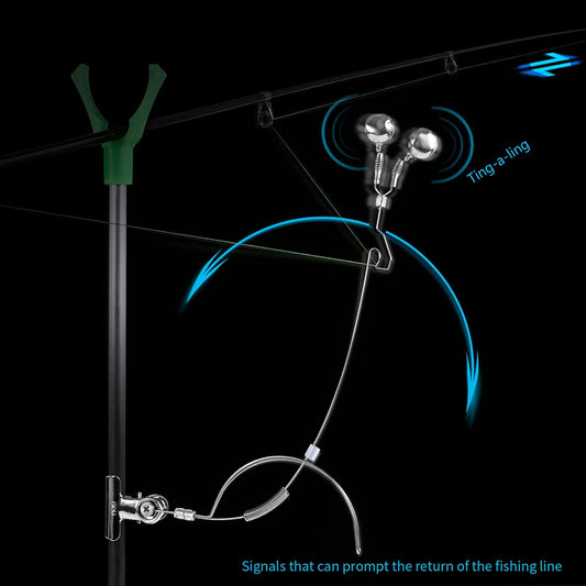 Fishing Rod Bite Bait Alarm Stainless Steel Night Fishing Alarm Bells Carp Tackle Anti-corrosion Anti-rust Fishing Equipment