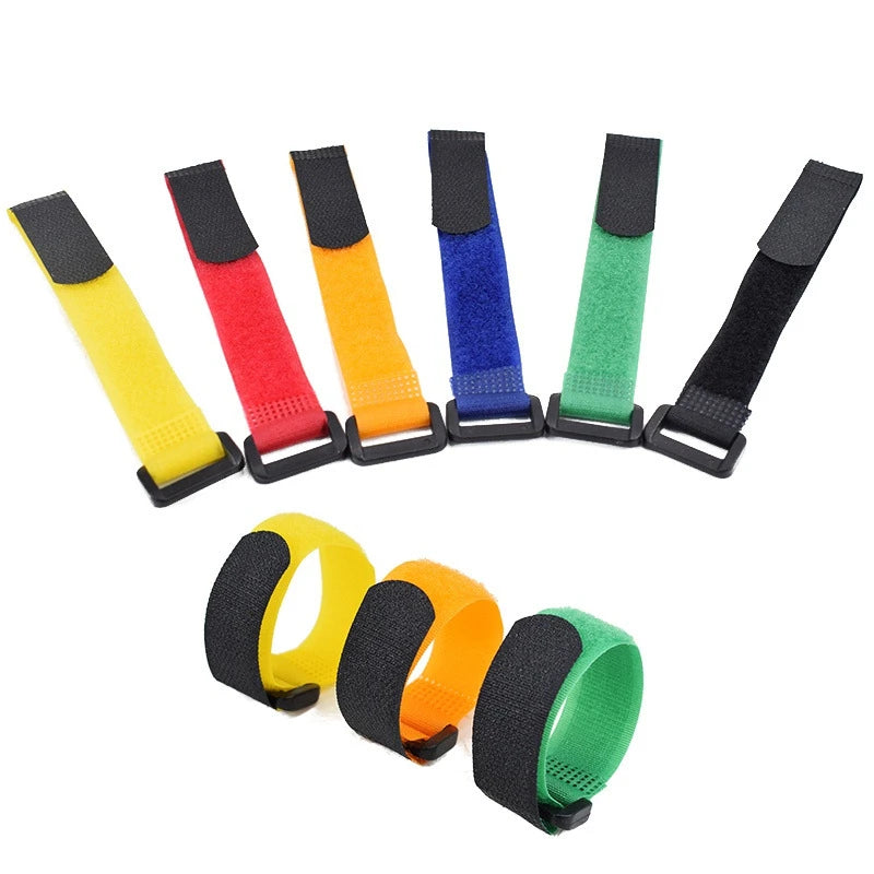 10pcs Fishing Rod Tie Holder Strap Suspender Fastener Hook Loop Ties