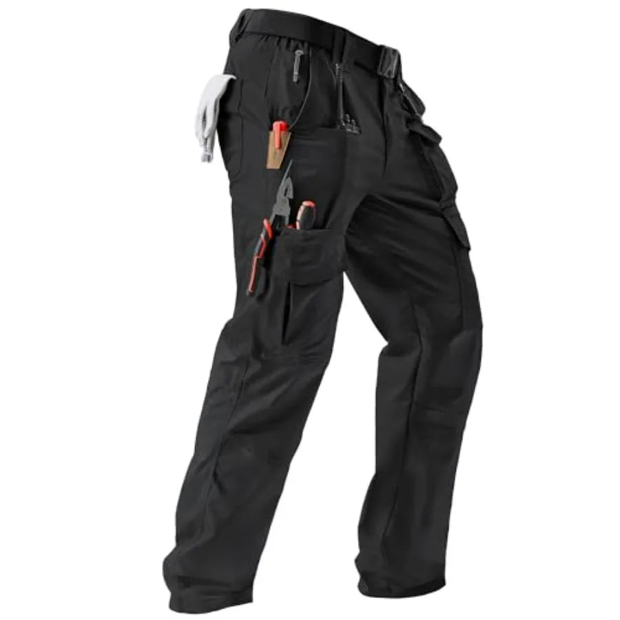 IGOLUMON Men's Stretch Tactical Pants Ripstop Cargo Pants Outdoor Lightweight EDC Hiking Work Pants with 10 Pockets