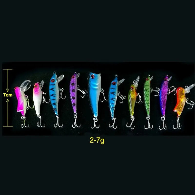 30-Pack Premium ABS Minnow & Iron Spinner Baits Kit