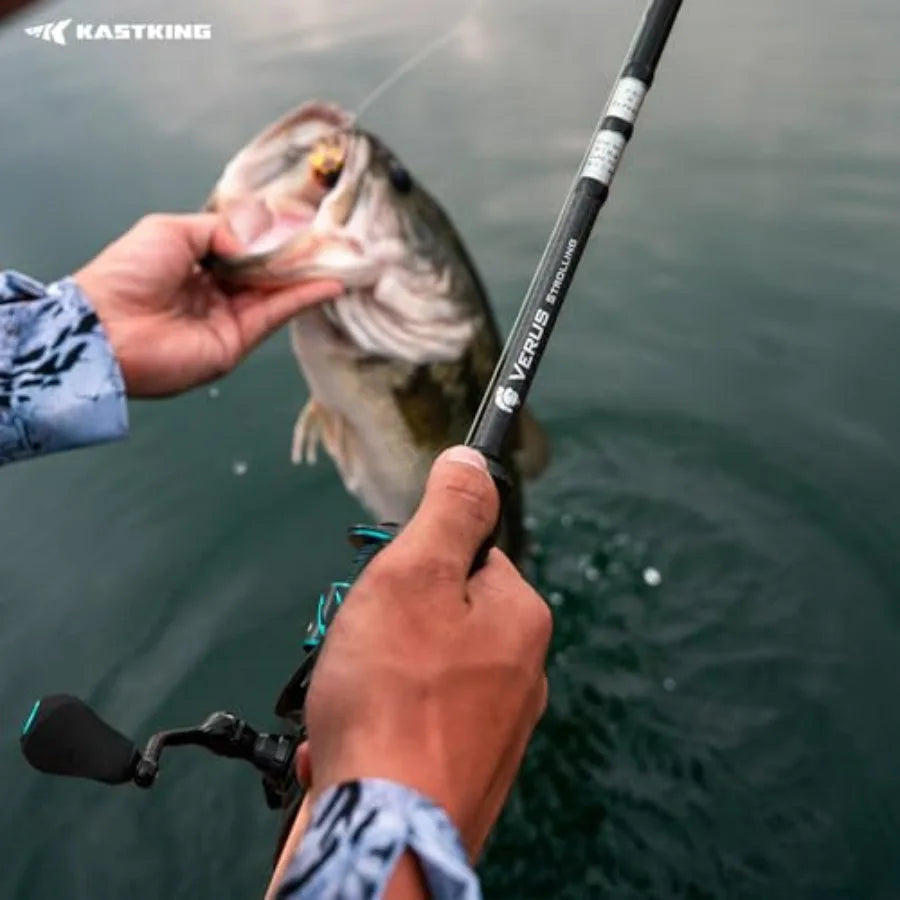 Verus Technique Twin-Tip Bass Fishing Rod IM7 Graphite Blanks with Nano Resin Extra Tip PTS Titanium Guide Frames