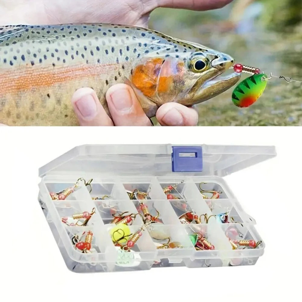 30pcs Metal Spoon Spinner Fishing Lure Spoonbait Crankbaits