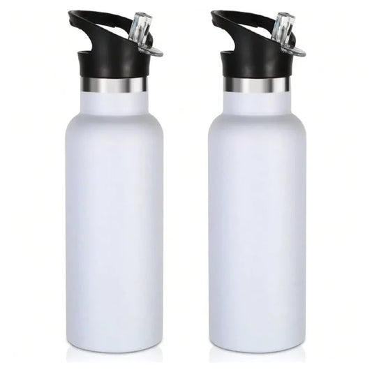Insulated Water Bottle Bulk 2 Pack,Stainless Steel Water Bottles With Straw Lid