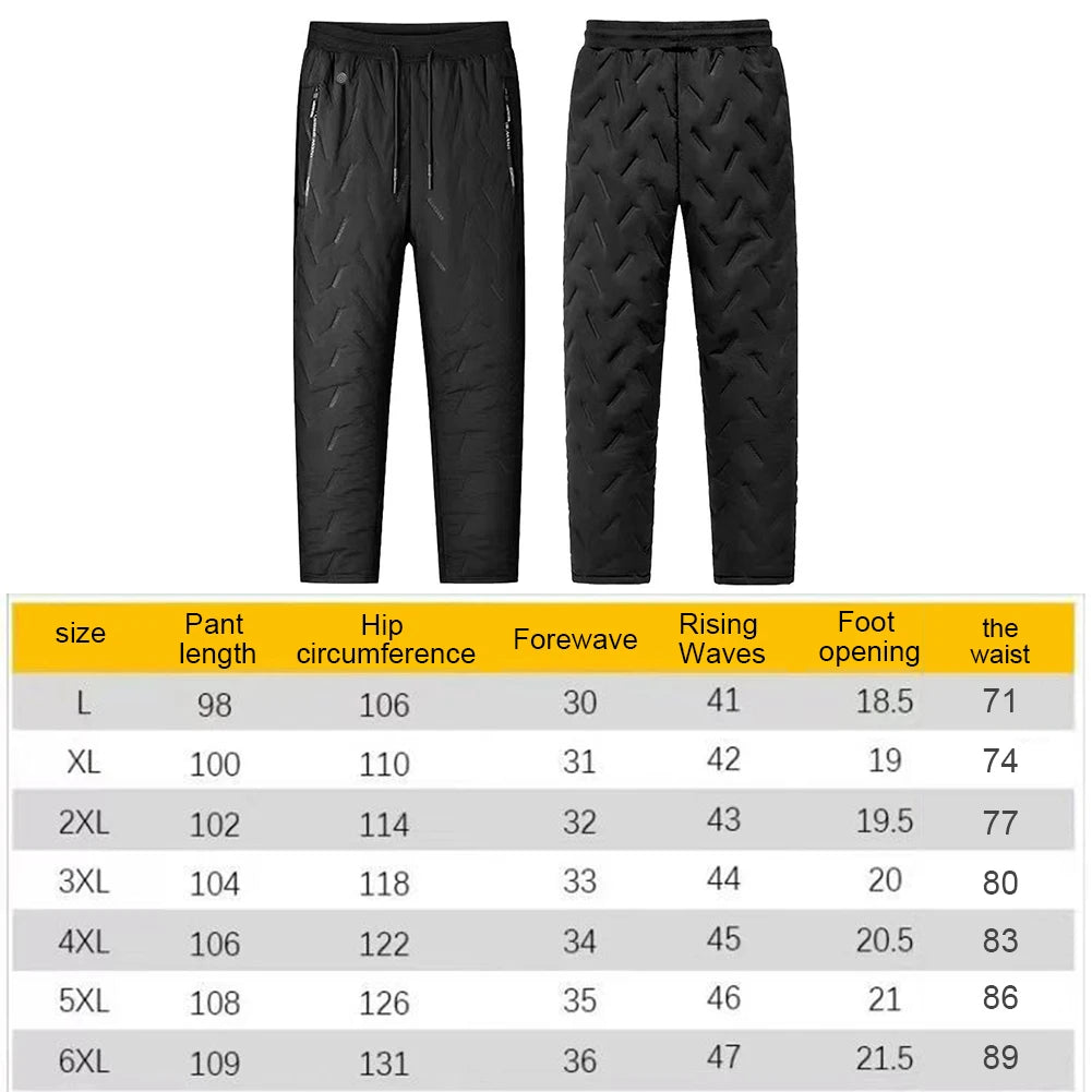 USB Unisex Heated Pants Waterproof Electric Thermal Pants