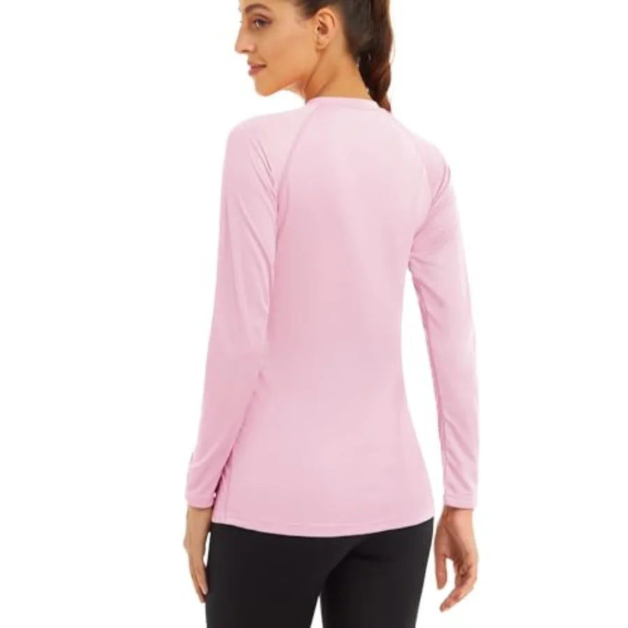 MAGCOMSEN Women's Long Sleeve Shirts UPF 50+ Sun Protection Shirts for Hiking Fishing Workout Rash Guard