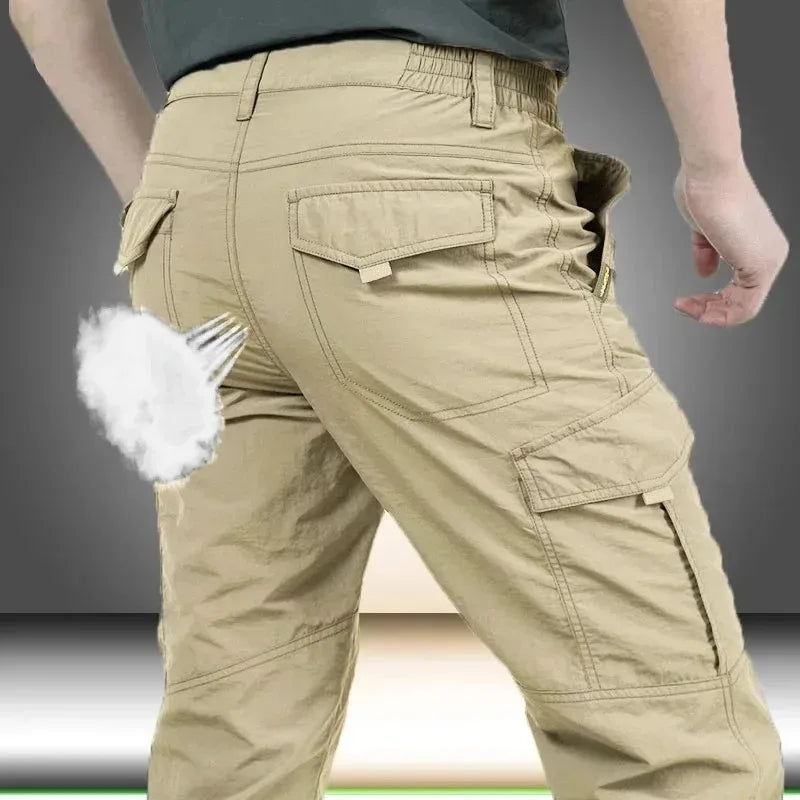 Men's Lightweight Tactical Cargo Pants | Outdoor Waterproof Combat Trousers