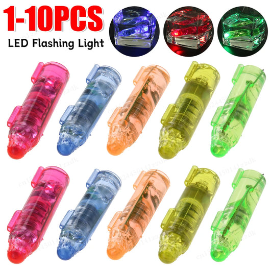 1-10PCS Underwater Mini Fish Lure LED Flashing Bait