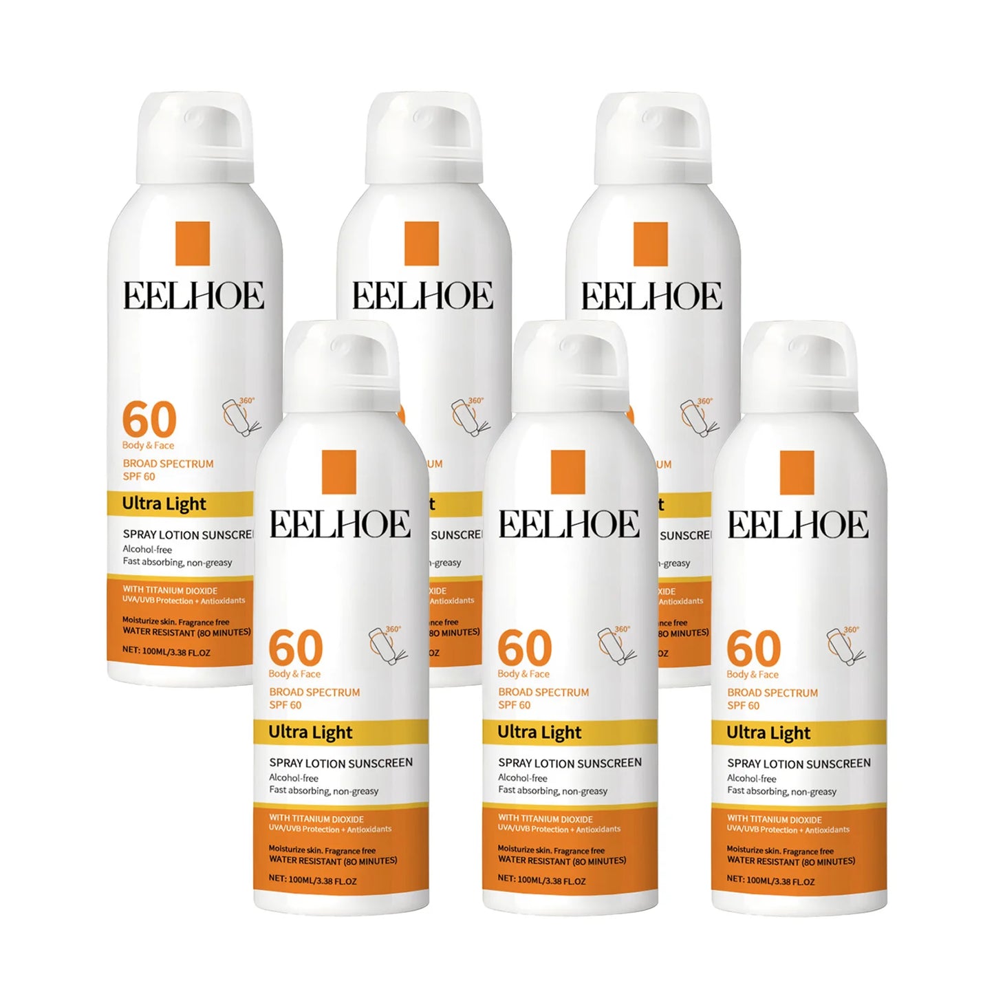 EELHOE Vitamin E Sunscreen Spray 100ml Long-lasting Deep Moisturizing Anti-UV Skin Protector