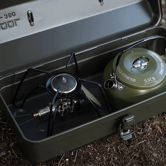 0.8L Portable Hiking Kettle 304 Stainless Steel Ultralight Coffee Kettle