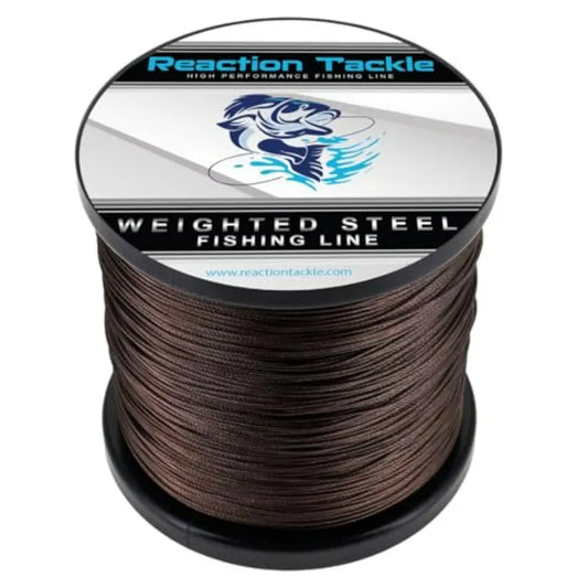 Reaction Tackle Weighted Stainless Steel Trolling Line 45LB Premium