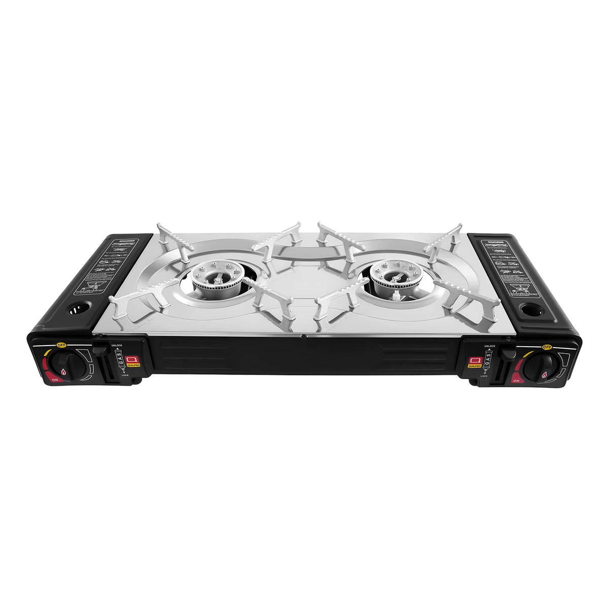 Portable Propane Gas Camping Stove | Dual-Burner BBQ Griddle & Outdoor Cooktop