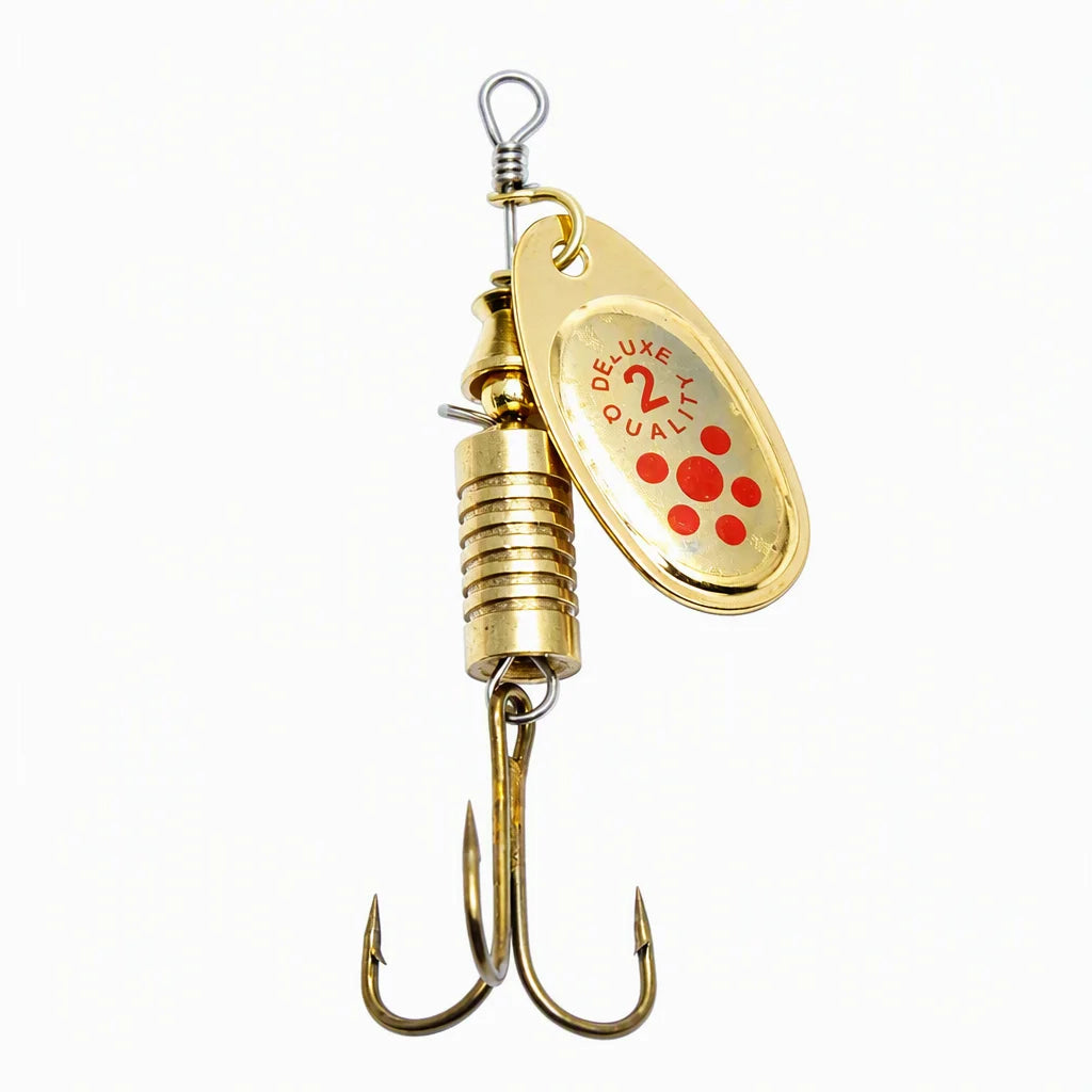 10-Pack Gold & Silver Metal Spoon Lures for Bass & Trout