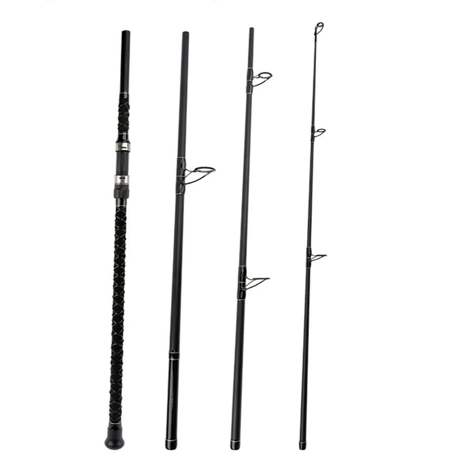 4-Section Heavy Power High Carbon Fiber Surf Spinning Fishing Rod (15–40LB)
