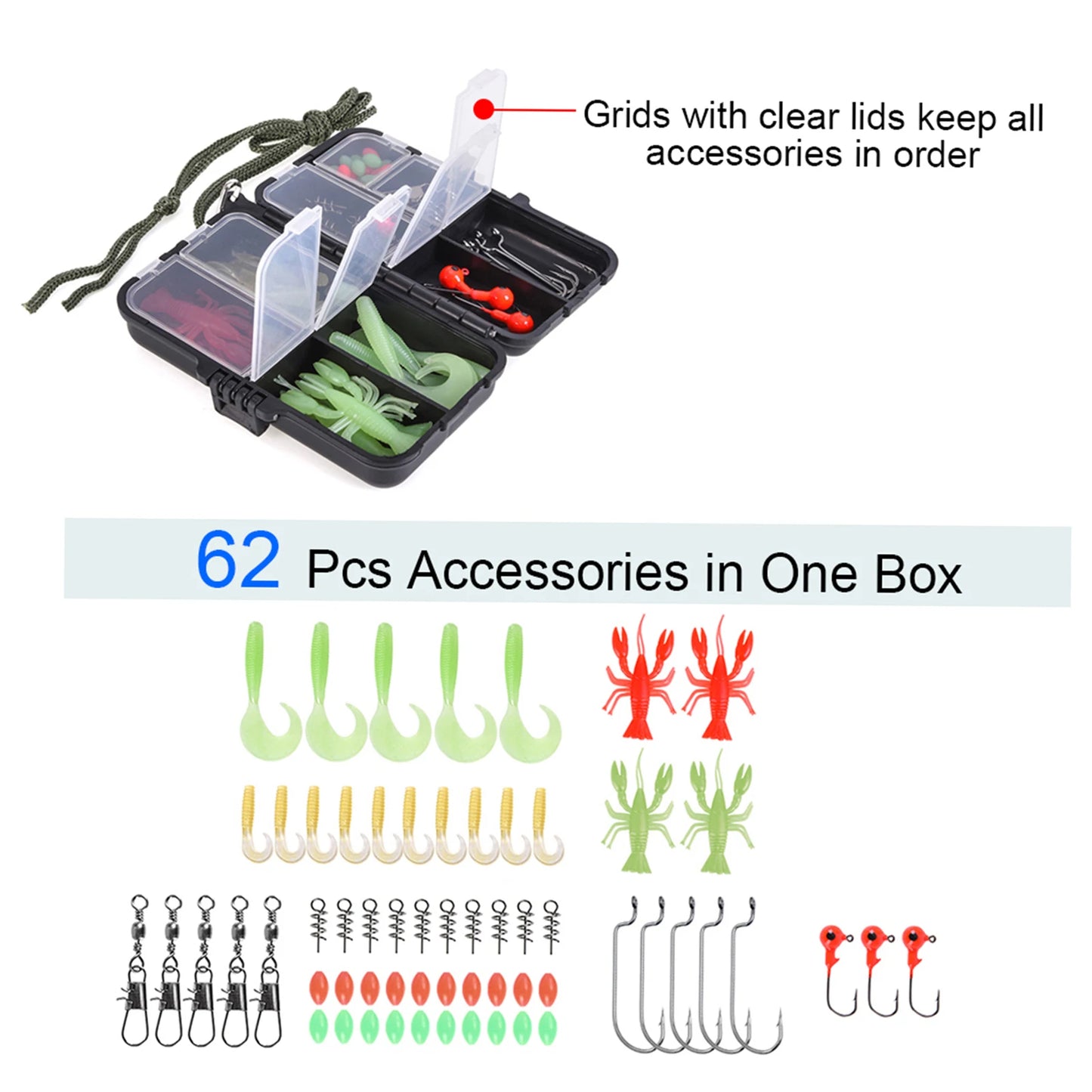 US Fishing Rod Reel Combo Full Kit 1.5m Telescopic Fishing Rod Spinning Reel Set