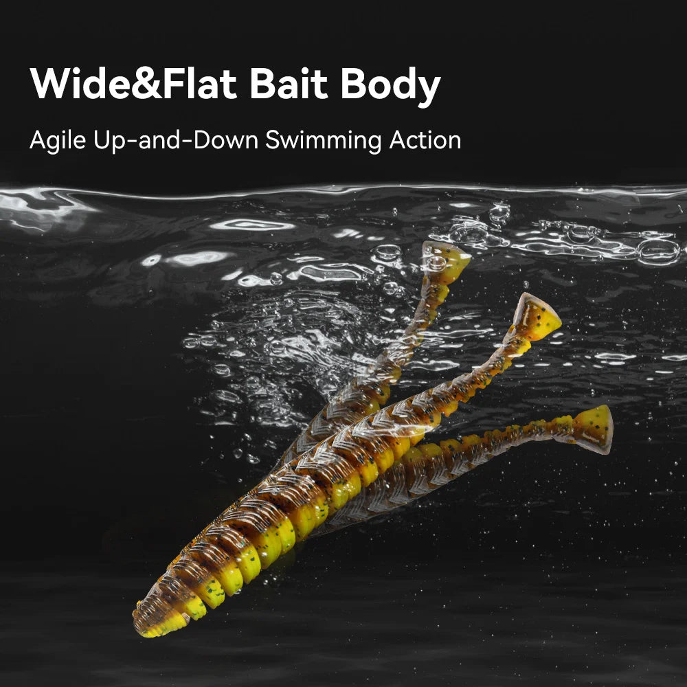Kingdom 3-Pack Soft Shad Swimbaits (3.7" / 0.44 oz) for Bass & Pike