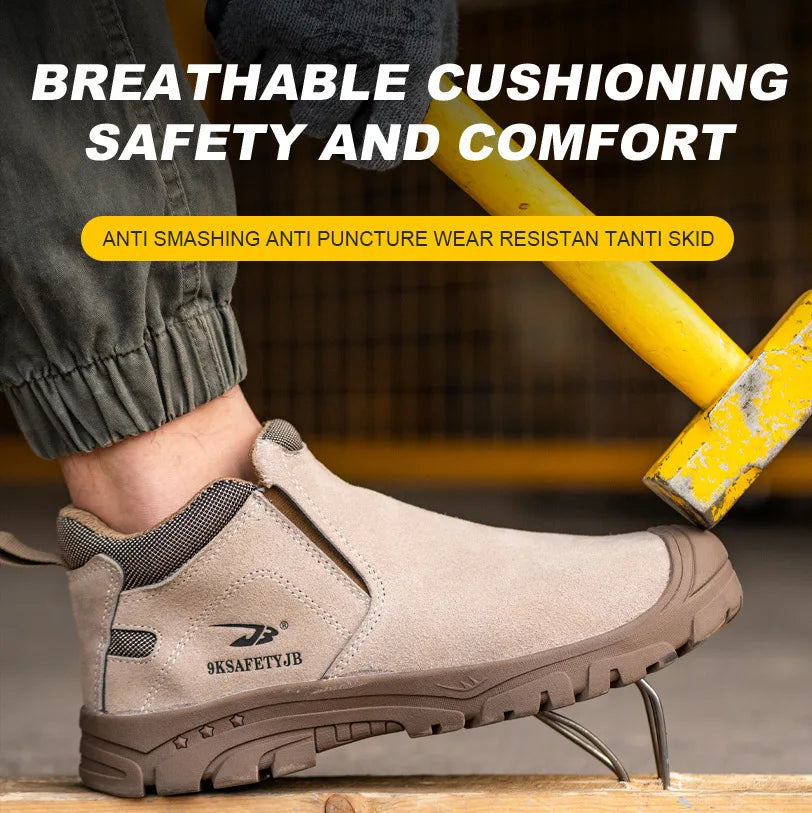 Composite Toe Light Weight Safety Shoes Comfortable Soft Work Sneakers Wear-resisting Anti-Puncture Low Top