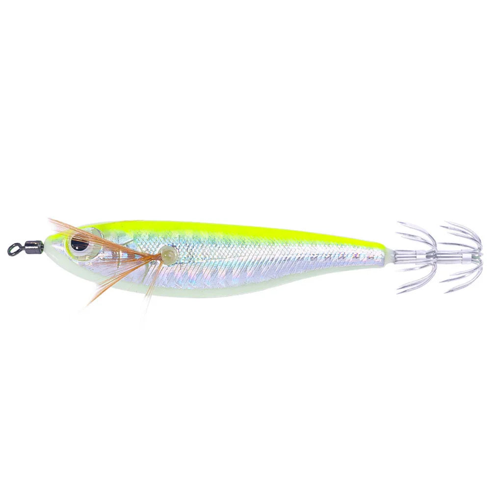 10.3cm/7.4g Attracting Lure Double Hook Glowing Octopus Bait