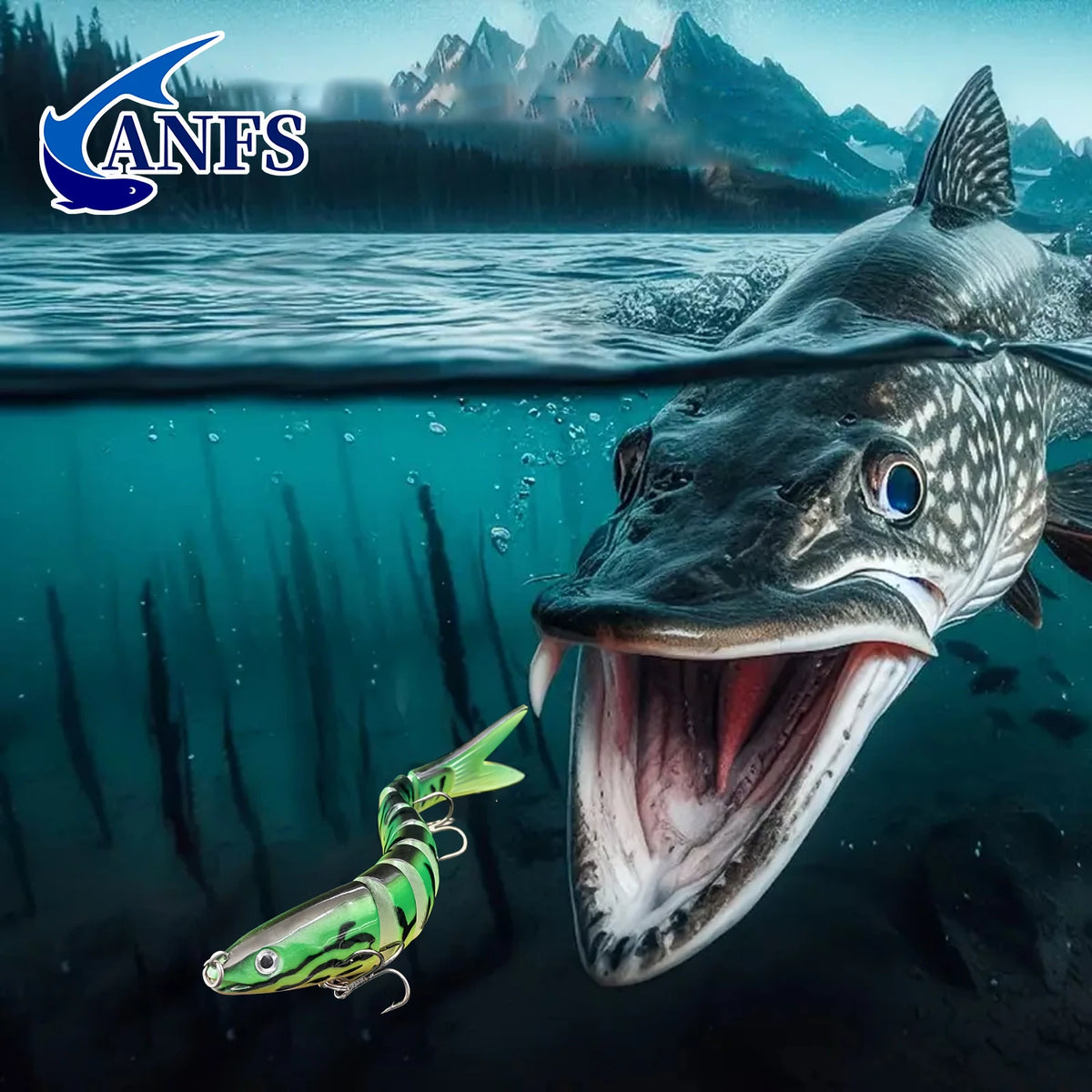 ANFS 5-Pack Multi-Jointed Swimbaits in Assorted Colors