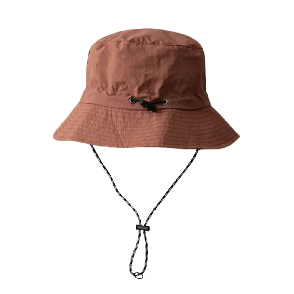 Summer Sun Protection Waterproof Bucket Hat Camping Hiking Cap With Storage Bag