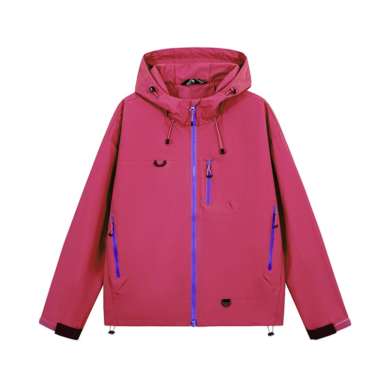 Unisex Hiking Jacket Waterproof Autumn Windbreaker Fishing Hoodie