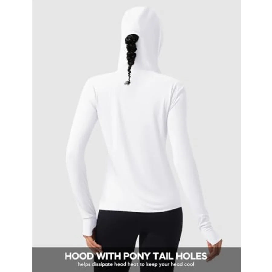 Women's UPF 50+ Full-Zip Sun Protection Jacket | Lightweight Athletic Hiking Hoodie