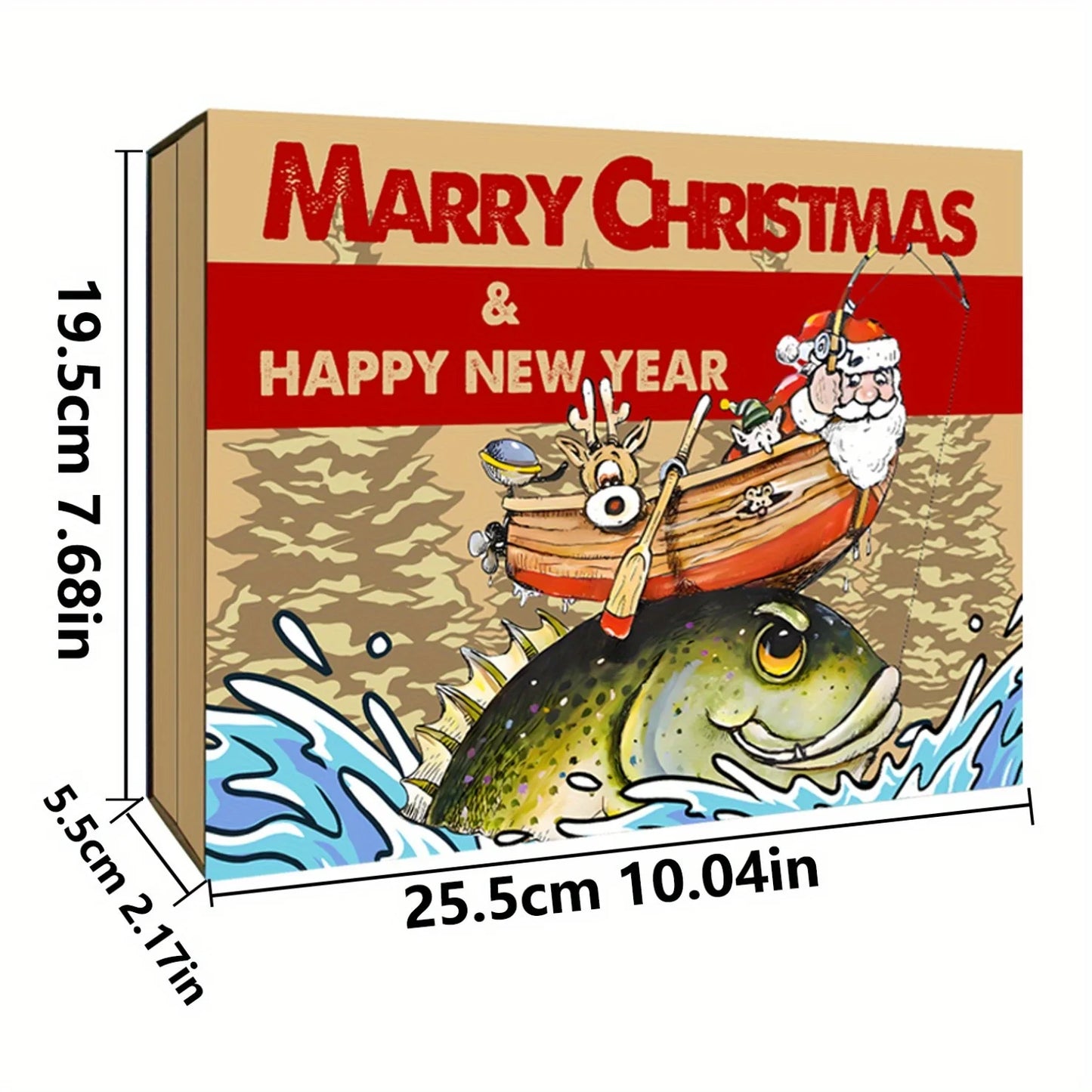 1 Set of 2025 Advent Calendar Fishing Holiday Countdown, 24-Piece Lure Series