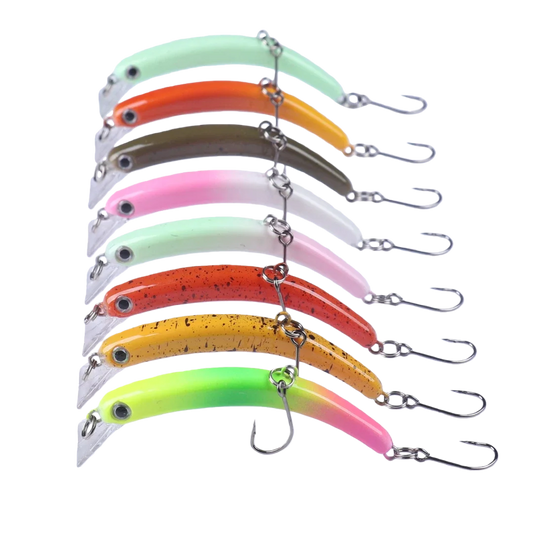 8-Piece Mini Crankbait Fishing Lure Kit for Bass, Trout & Pike