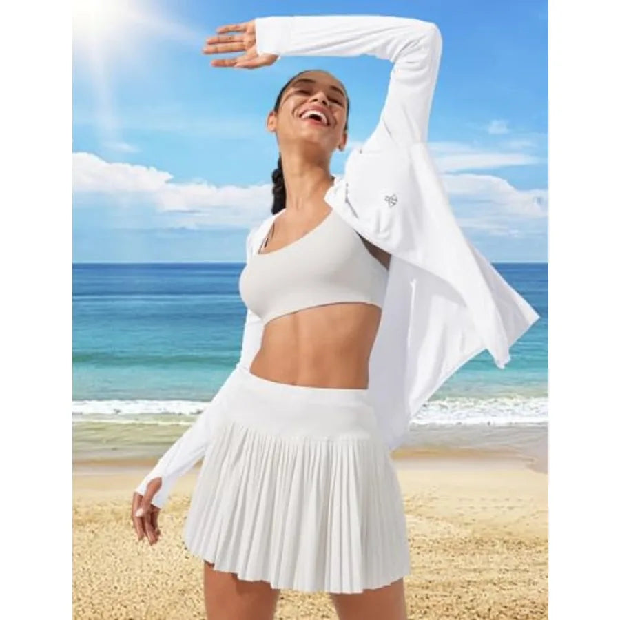 Women's UPF 50+ Full-Zip Sun Protection Jacket | Lightweight Athletic Hiking Hoodie