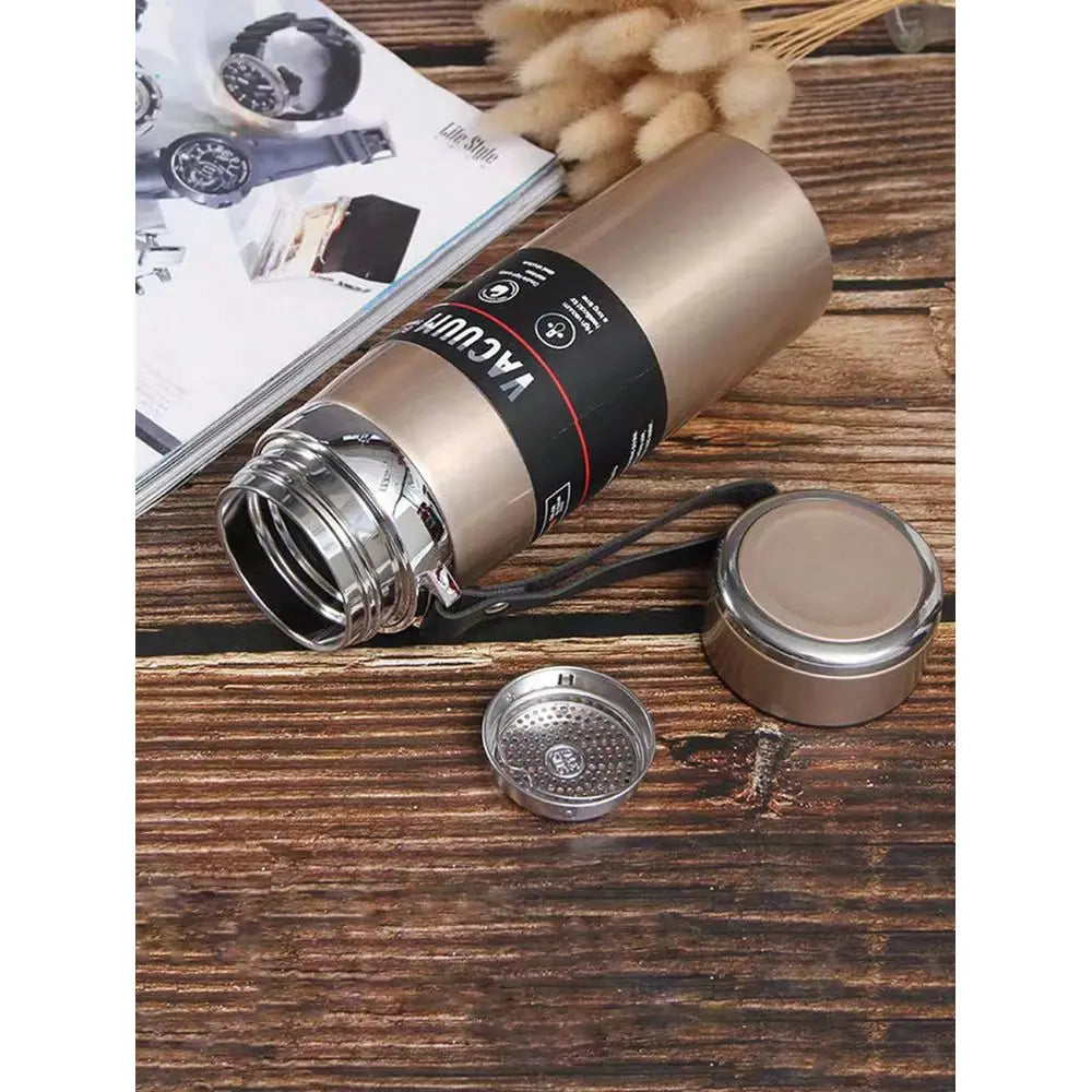 Stainless Steel Insulated Outdoor Water Bottle with Travel Strap