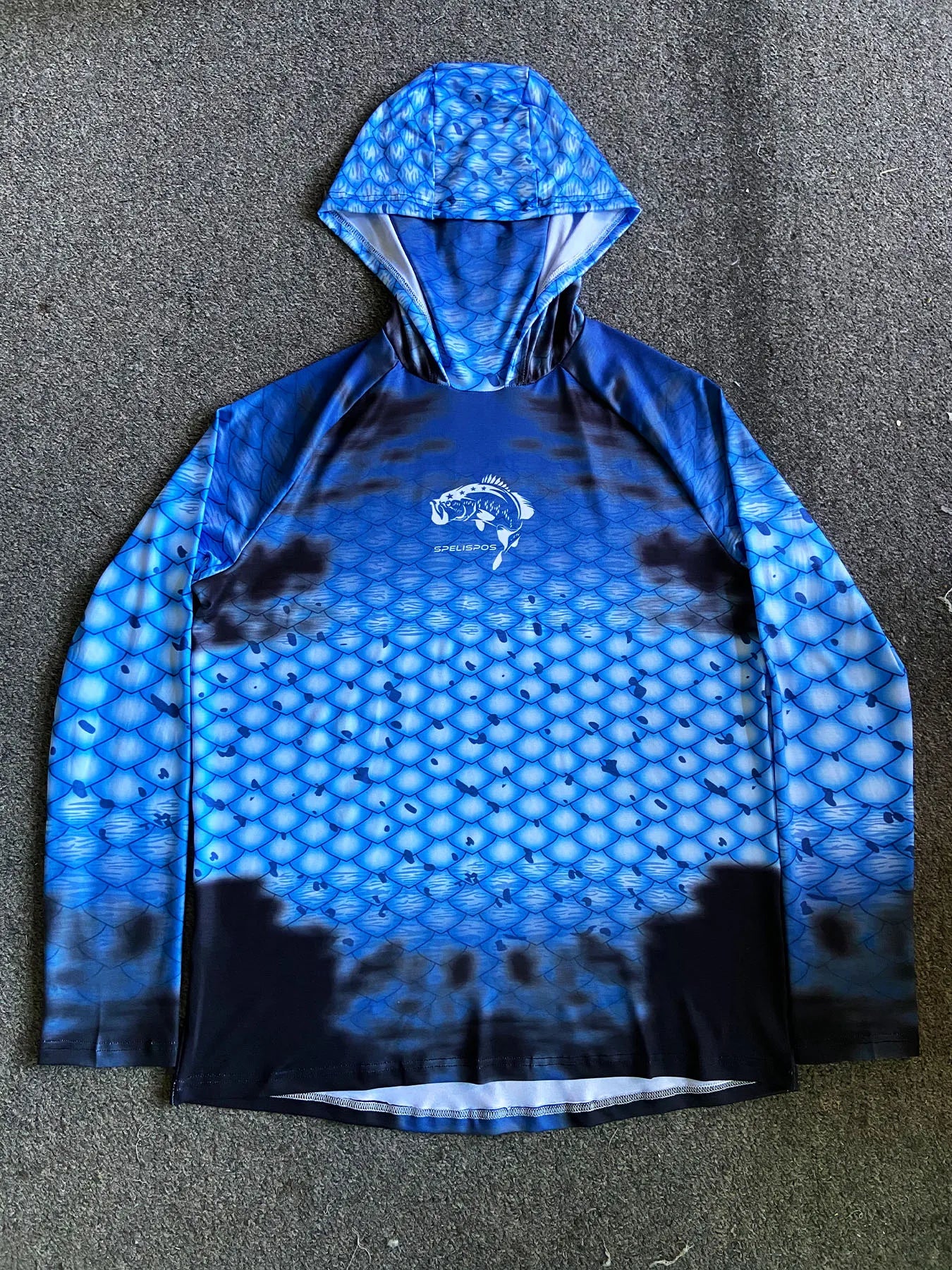 Men's Fishing Hoodie Shirt Long Sleeve with Mask, UV UPF 50+ Shirts Quick Dry, Lightweight & Breathable