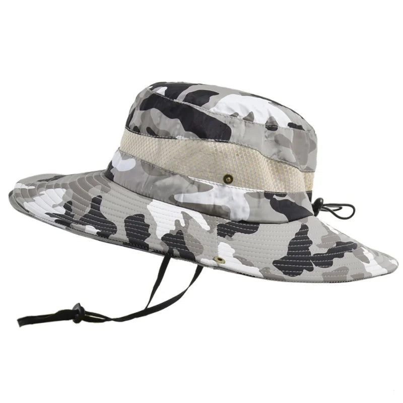 Summer Men Breathable Sun Hat Outdoor Traveling Fishing Hiking Hat